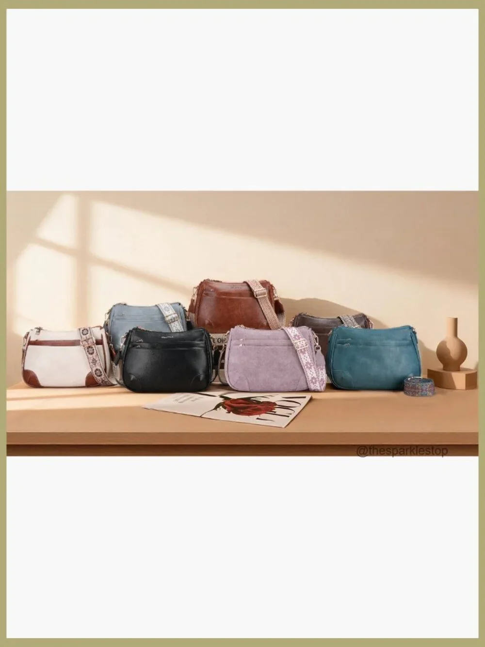 Vegan Leather Hobo Crossbody Bag with Adjustable Wide Strap and Multiple Pockets